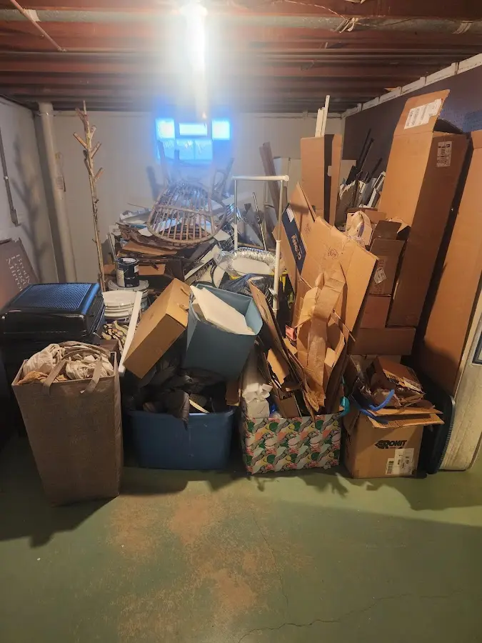 Roll-off dumpster container at job site for 20 Yard Dumpster Rental in Southampton